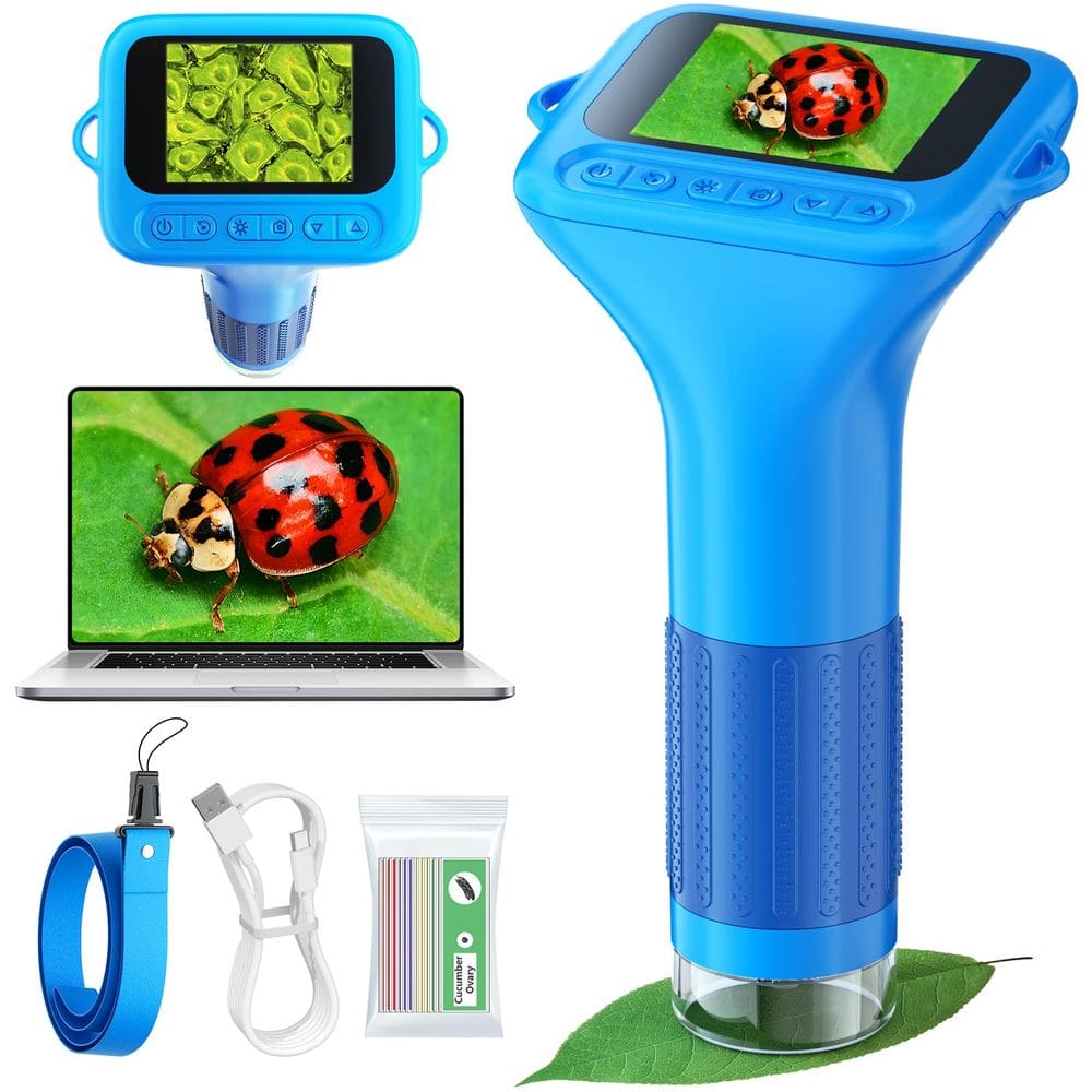 Microscópio portátil digital Odatay 100X-1000X 1080P para crianças