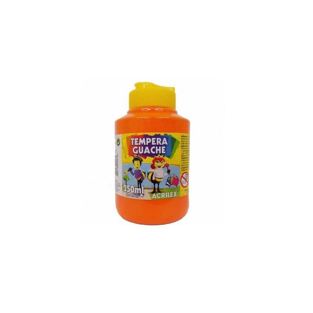 Tinta Tempera Guache 250 Ml Laranja Acrilex
