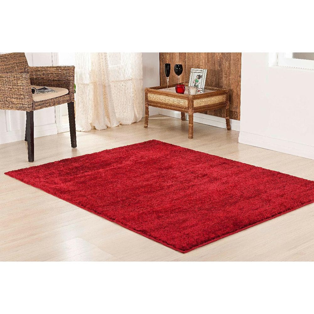 Tapete Quarto/Sala 2,0M X 1,5M Antiderrapante Oasis Vermelho