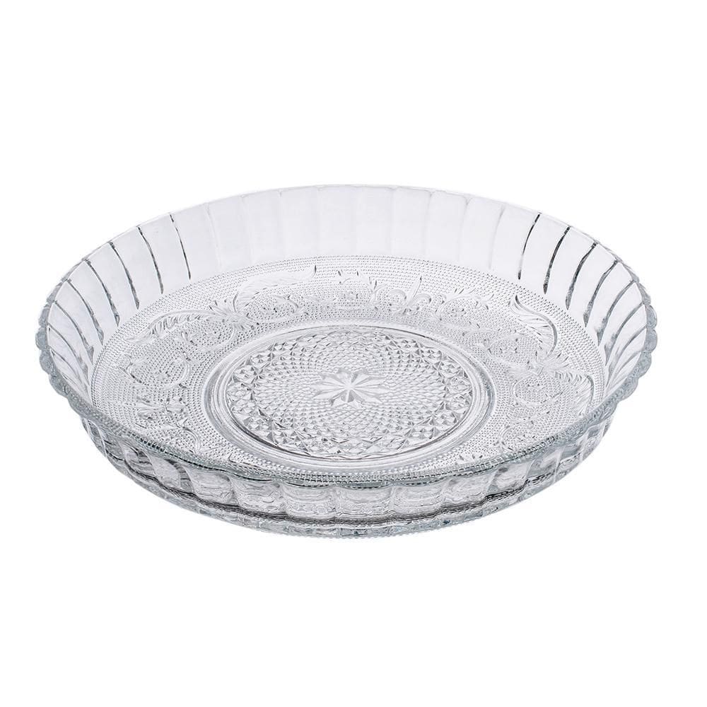 Prato de Bolo Centro Mesa Royal Casual Vidro 30cm Class Home