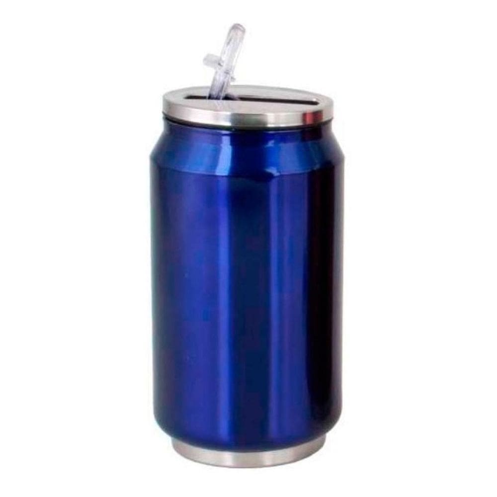 Copo Térmico Azul Em Aço Inox Com Tampa E Bico 250Ml