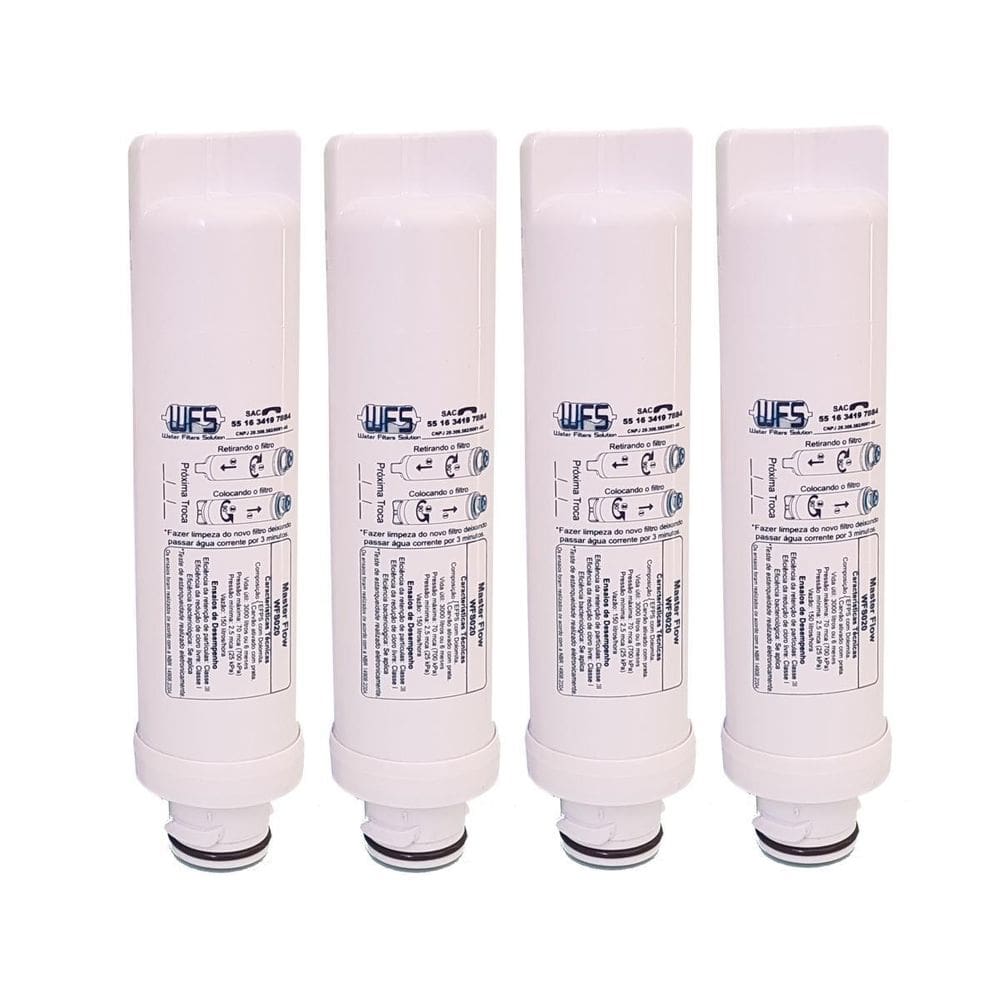 Kit 4 Filtro Refil Electrolux Pe10B Pe10X Pappca20 Eletrolux