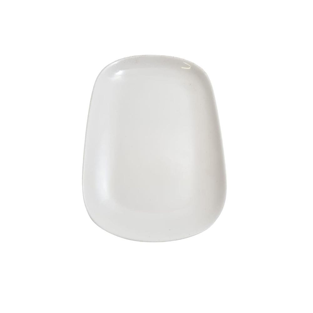 2 Bandeja Forma Rasa Gourmet 20 X 12 Cm Melamina Branca