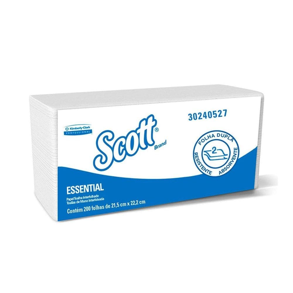Toalha De Mãos Interfolhada Scoot Brand 200 Folhas