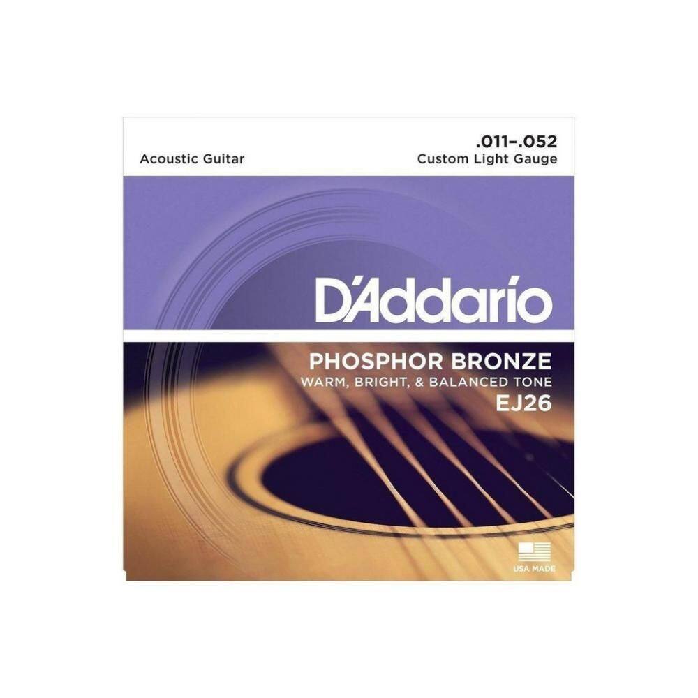 Encordoamento para Violão D`Addarío EJ26 011 Aço