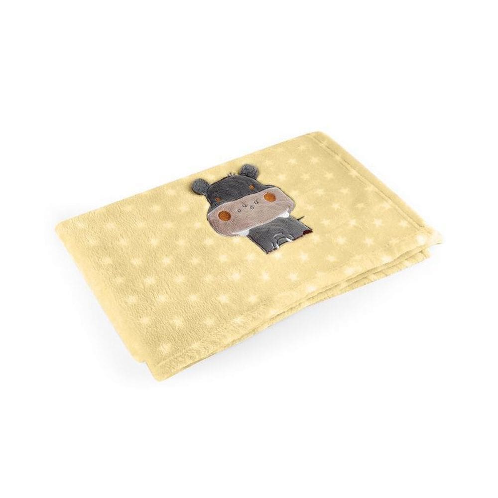 Manta Amarelo Hipopótamo - Baby Pil