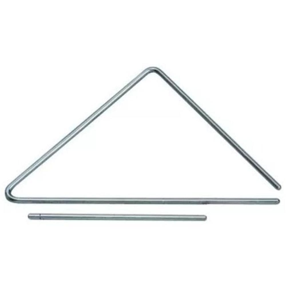 Triângulo Médio de Aço Cromado Torelli TL600 25cm 8mm