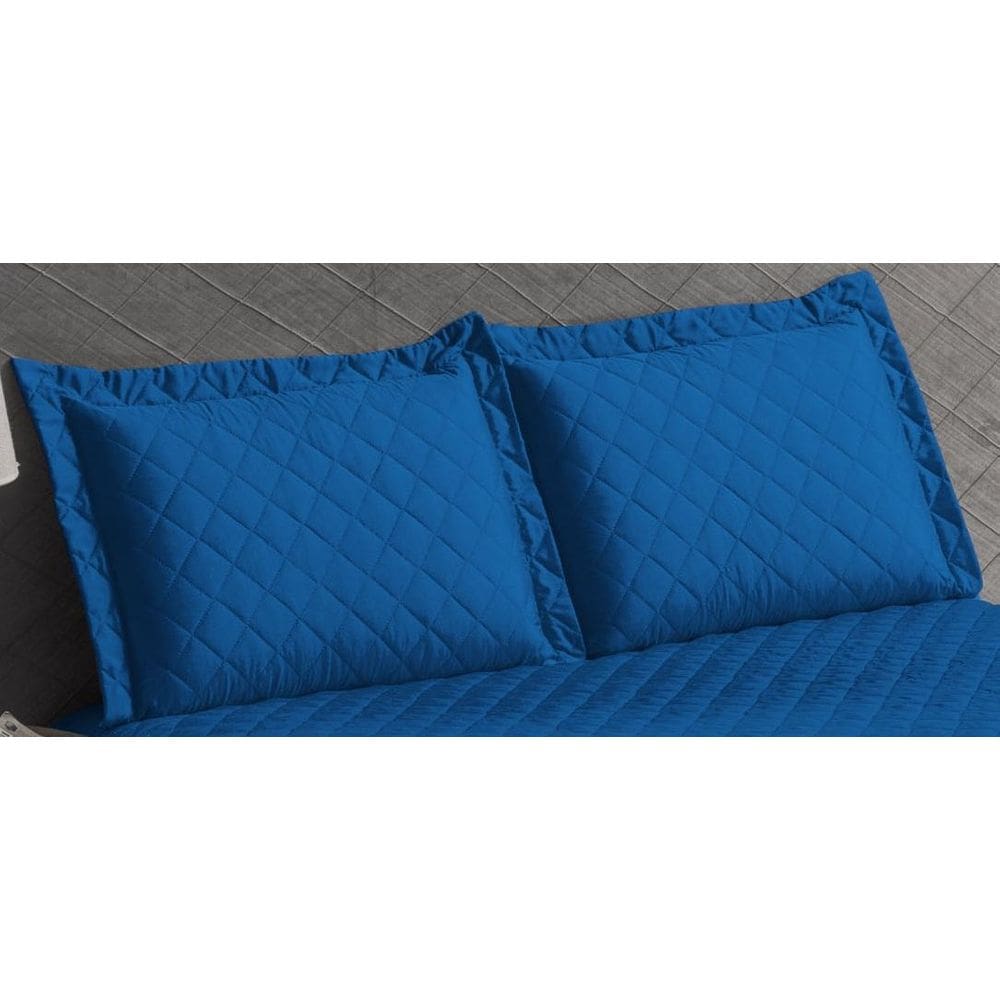 Kit 2 Porta Travesseiros Matelado Capa Avulsa Azul