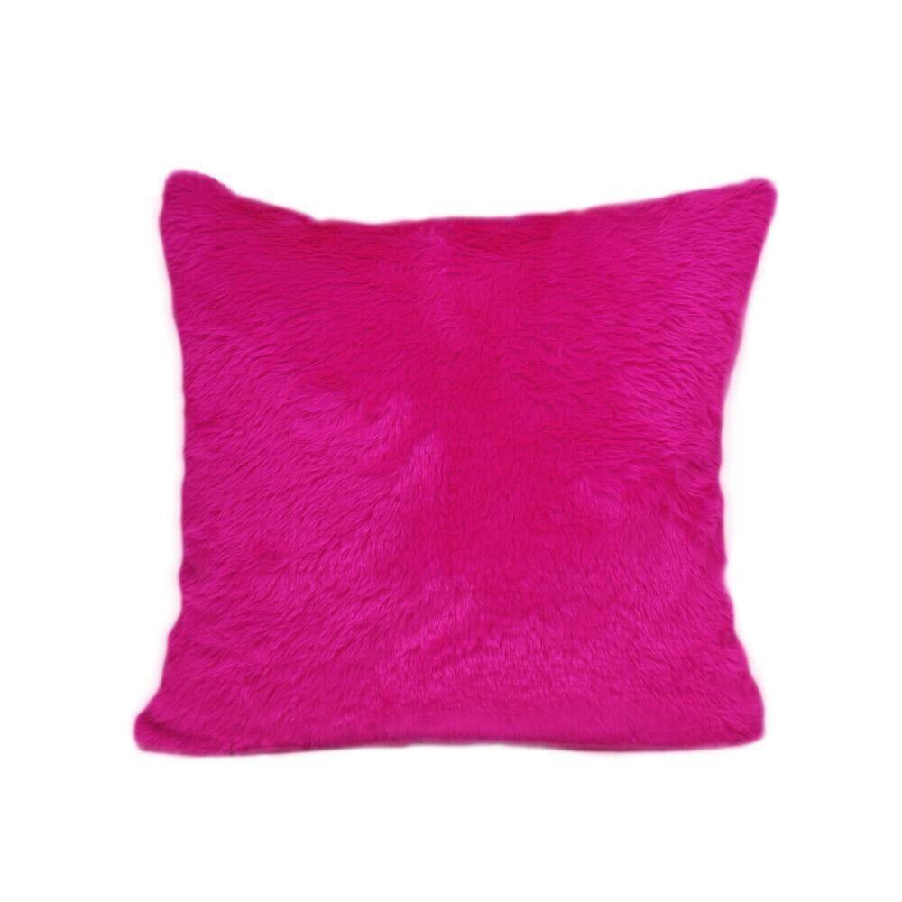 Almofada De Pelo Pelúcia Pelo Curto Luxo Pink