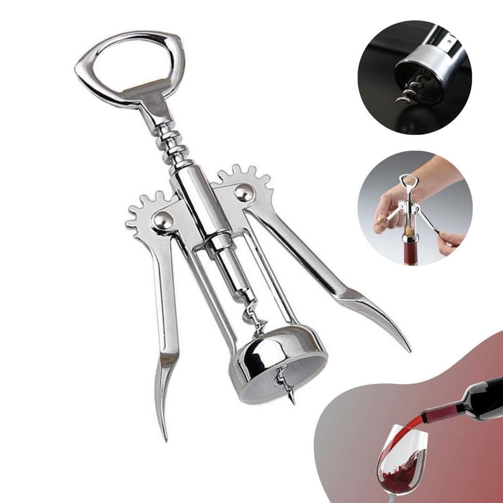 Saca Rolhas Manual Abrir Vinhos - Facilidade Na Abertura