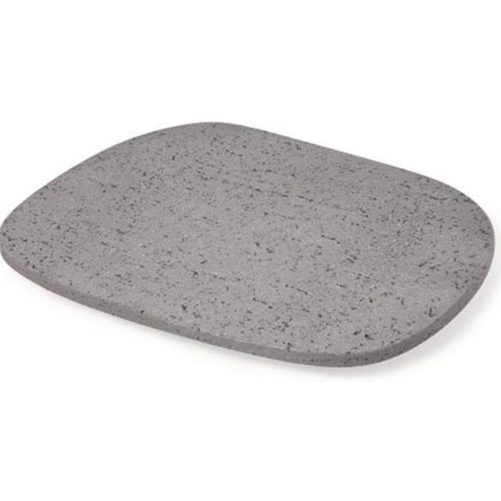 Bandeja De Poliresina Oval Cinza Rústico 32X22X02 Cm