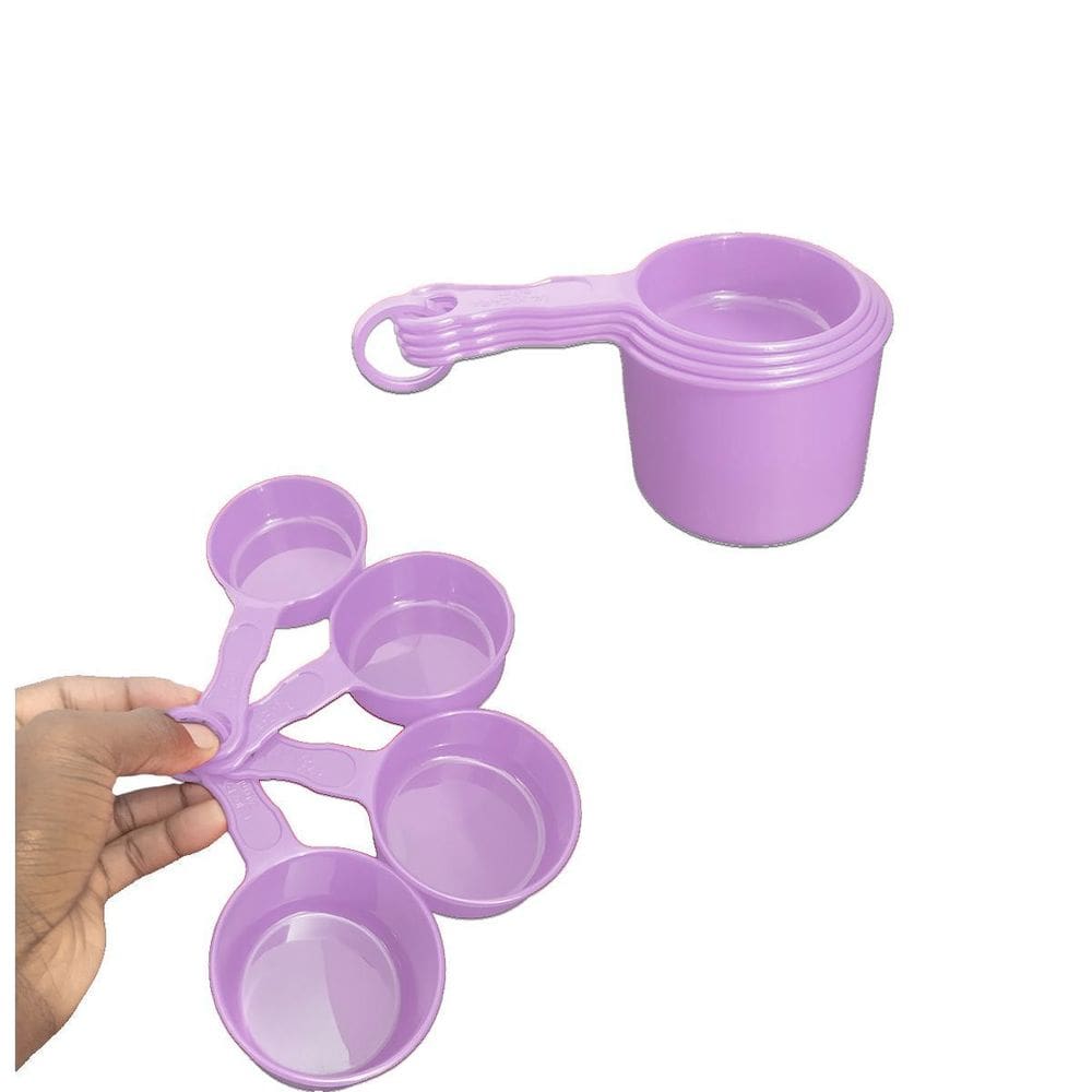 Kit Medidor Confeitaria Plástica Com 4 Peças Lilás