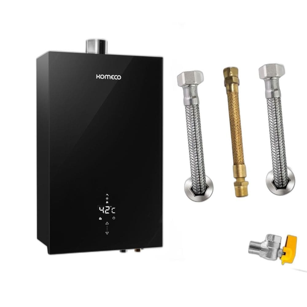 Kit Aquecedor Komeco KO16BKDECOR 16L GLP + Acess. Ligação
