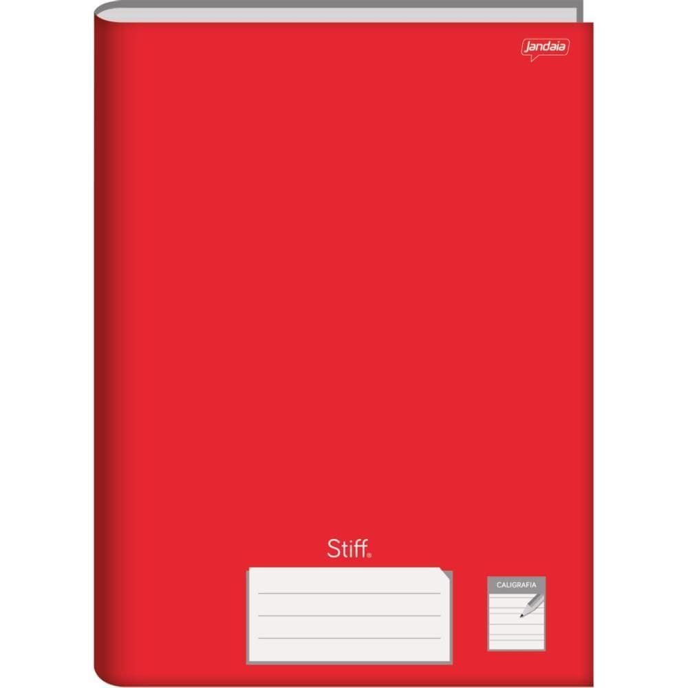 Caderno Caligrafia Capa Dura Stiff 96 Folhas Vermelho 05unid