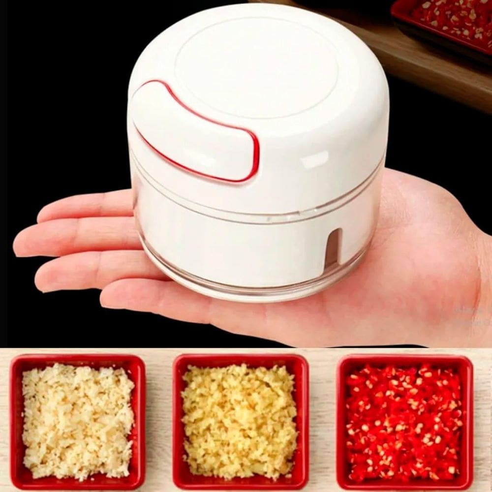 Processador Manual De Alimentos Alho Cebola Cortar Ralar