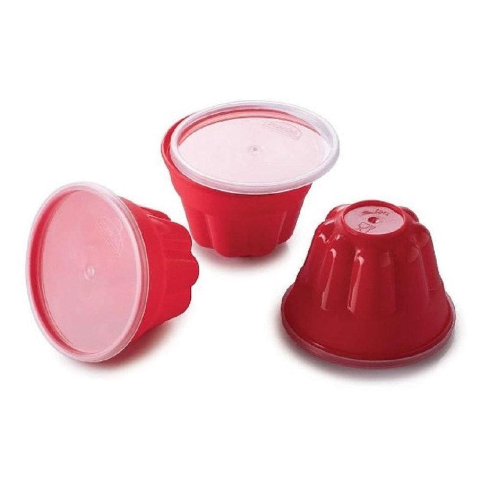 Kit De 03 Potes Para Gelatina Individuais 140ml Super Forte
