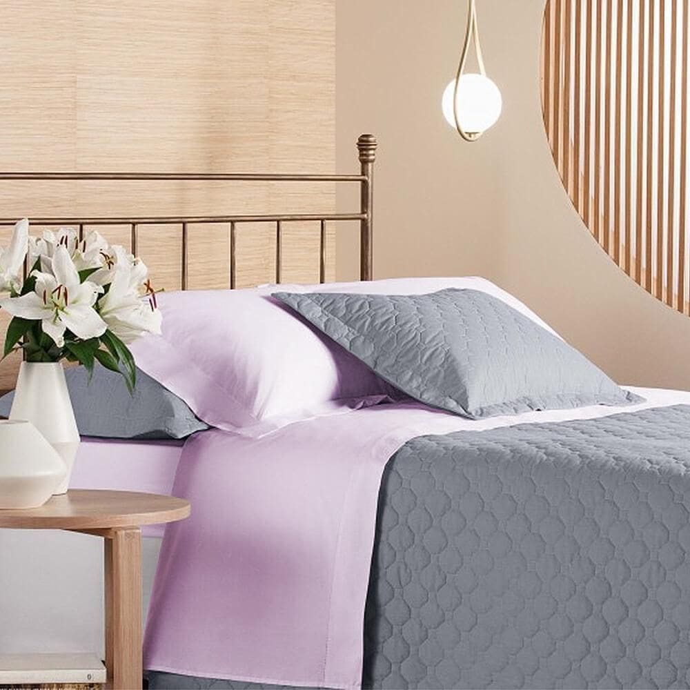 Lençol Elástico Queen 200 Fios Privilege Andreza Rosa