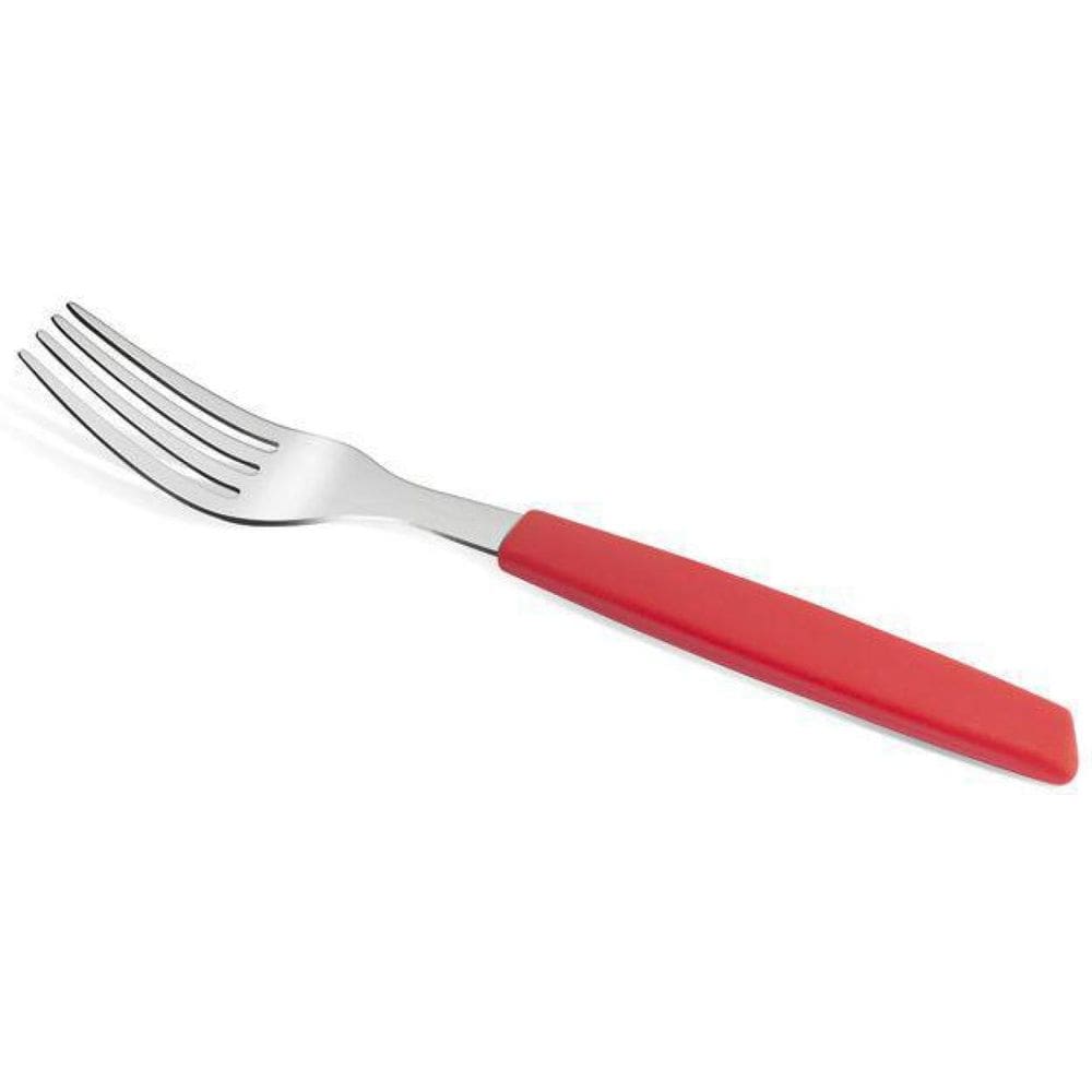 Garfo Mesa Cabo Plastico Vermelho Cx 12 Unidades - Gx4325