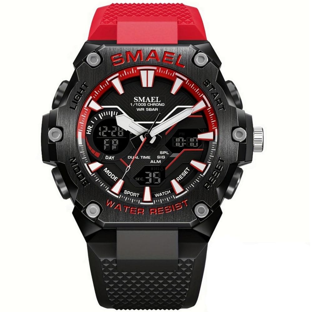 Relógio Esportivo Masculino Duplo Display Digital A Prova D`água 5ATM
