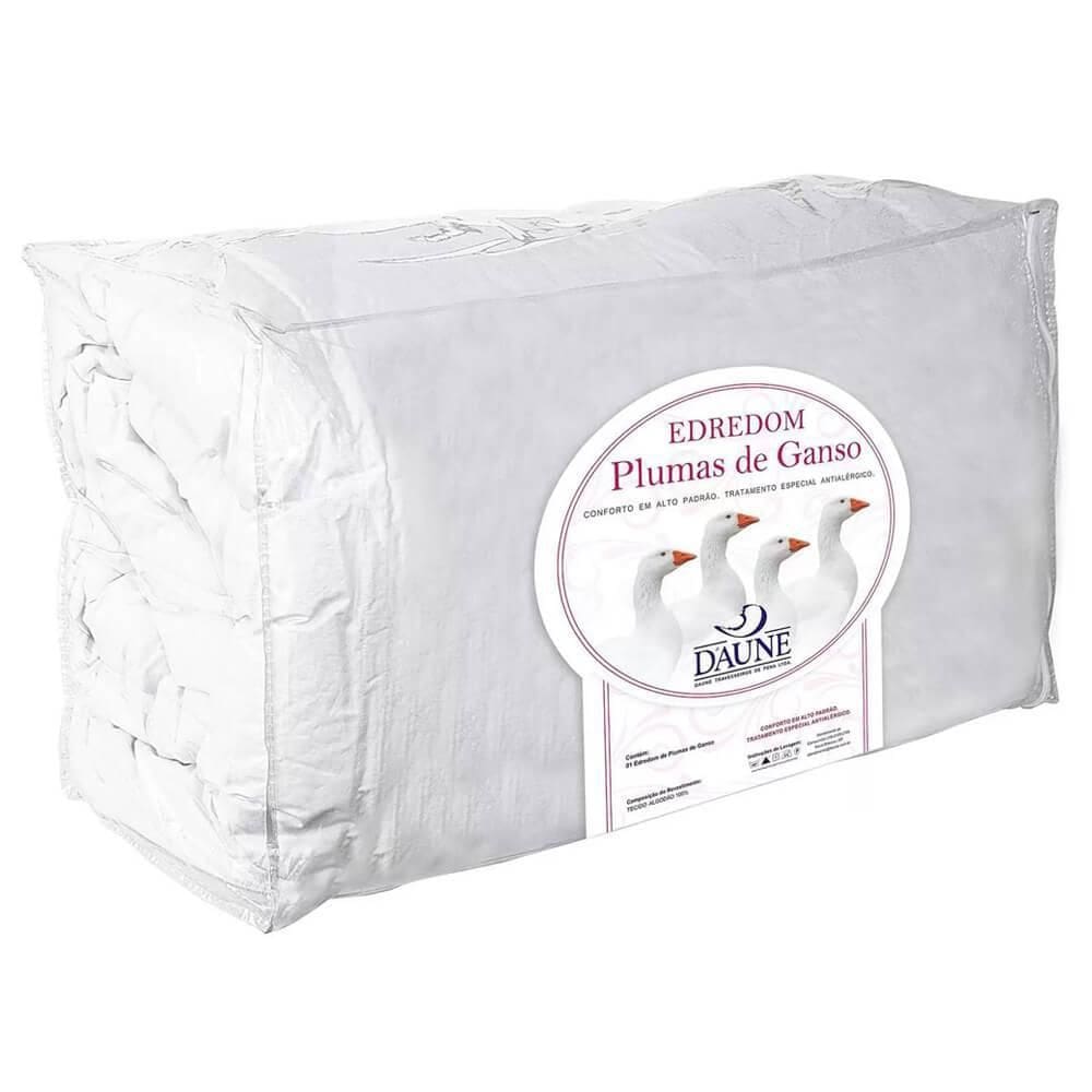 Edredom Queen 100% Pluma De Ganso - Daune Branco