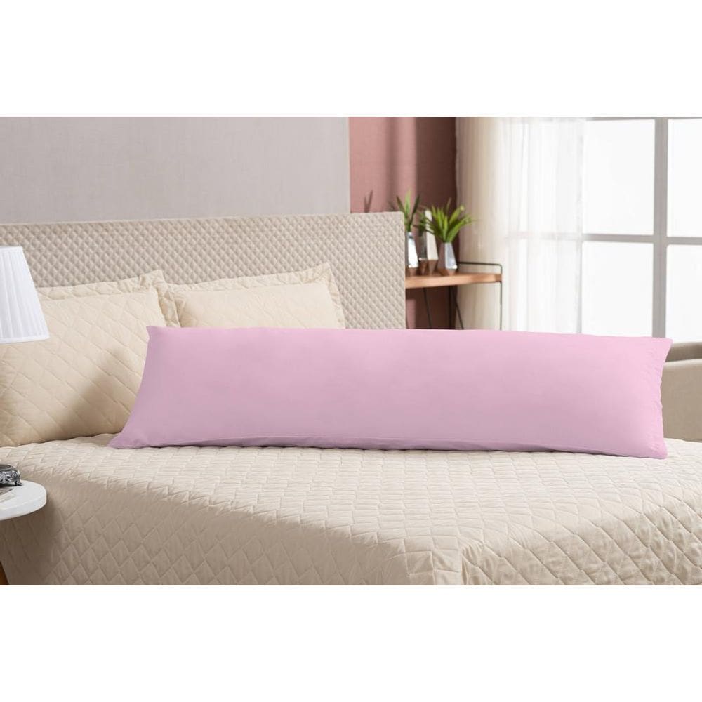Fronha Com Ziper Para Xuxão De 90Cm Rosa 180 Fios Algodão