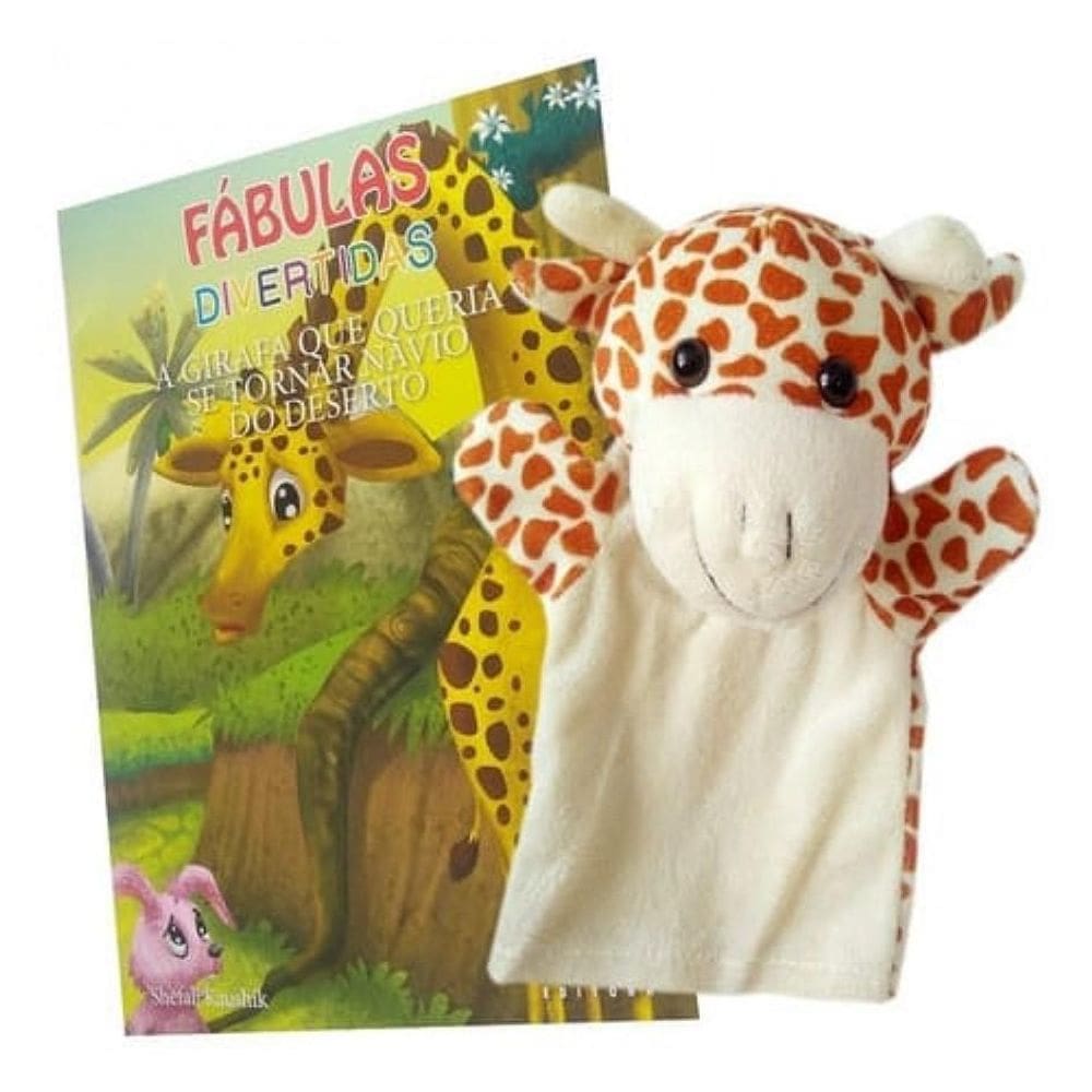 Livro + Fantoche Fábulas Divertidas - A Girafa Que Queria