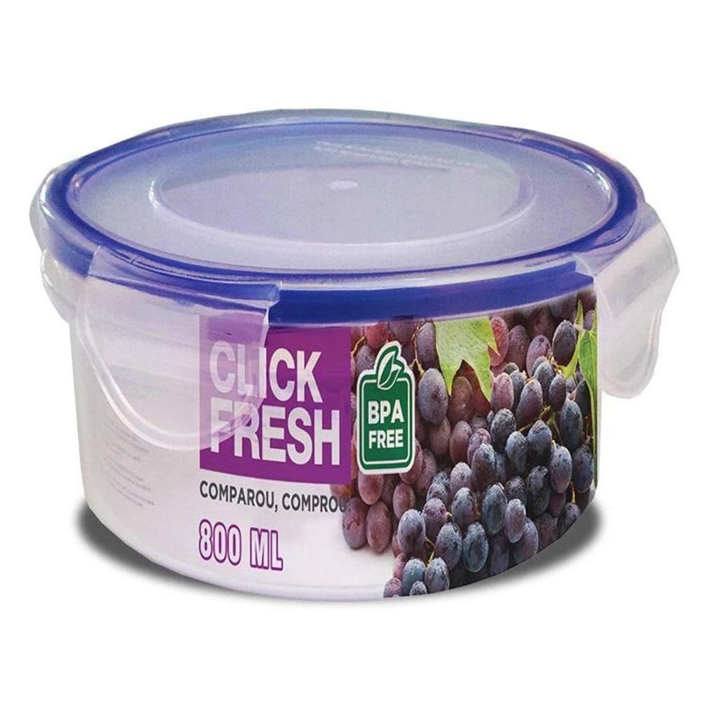 Pote Hermetico Com Trava 800Ml - Redondo