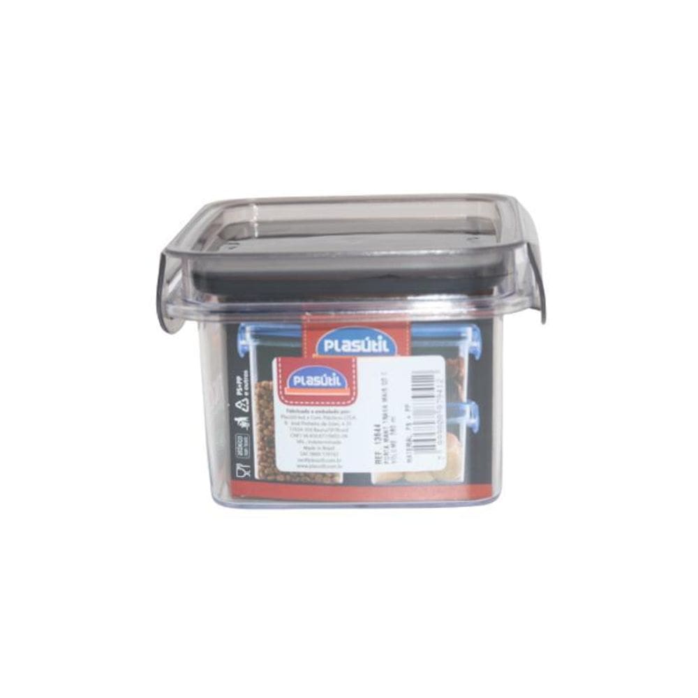 Mini Pote Hermético Com Travas Laterais Capacidade De 380Ml