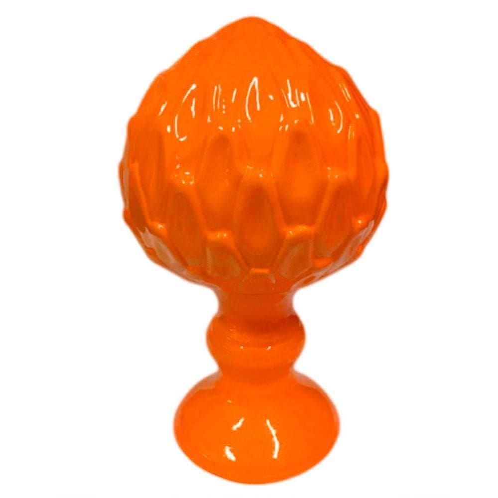 Pinha Decorativa Encanto Elegance Em Cerâmica - Laranja