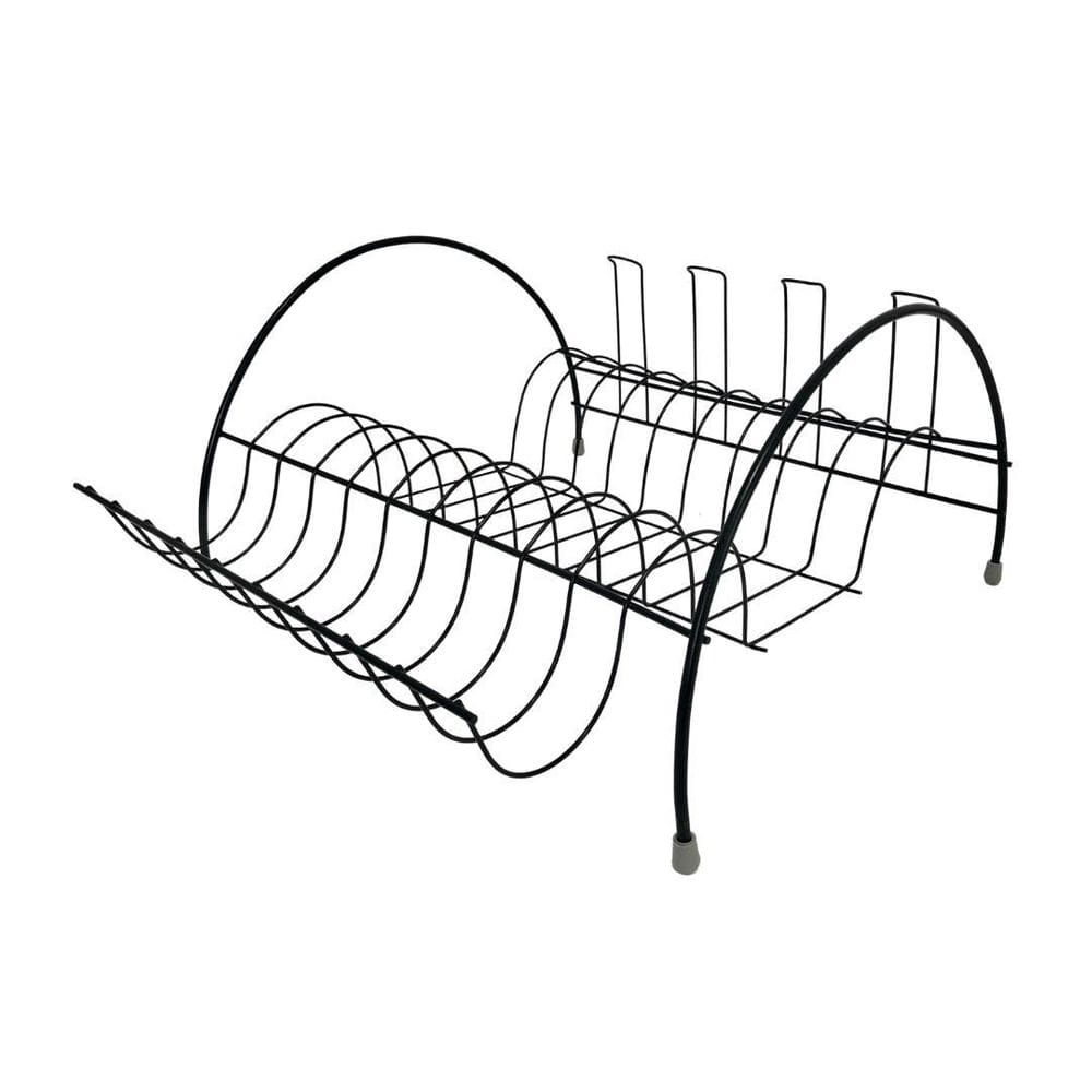 Escorredor De Louça Multiuso Arco Arame Preto Inox Madefer