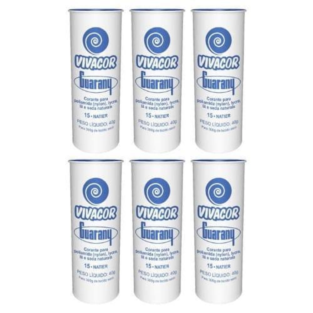 Tinta Tecido Corante Roupas Vivacor Guarany 6U Azul Natier