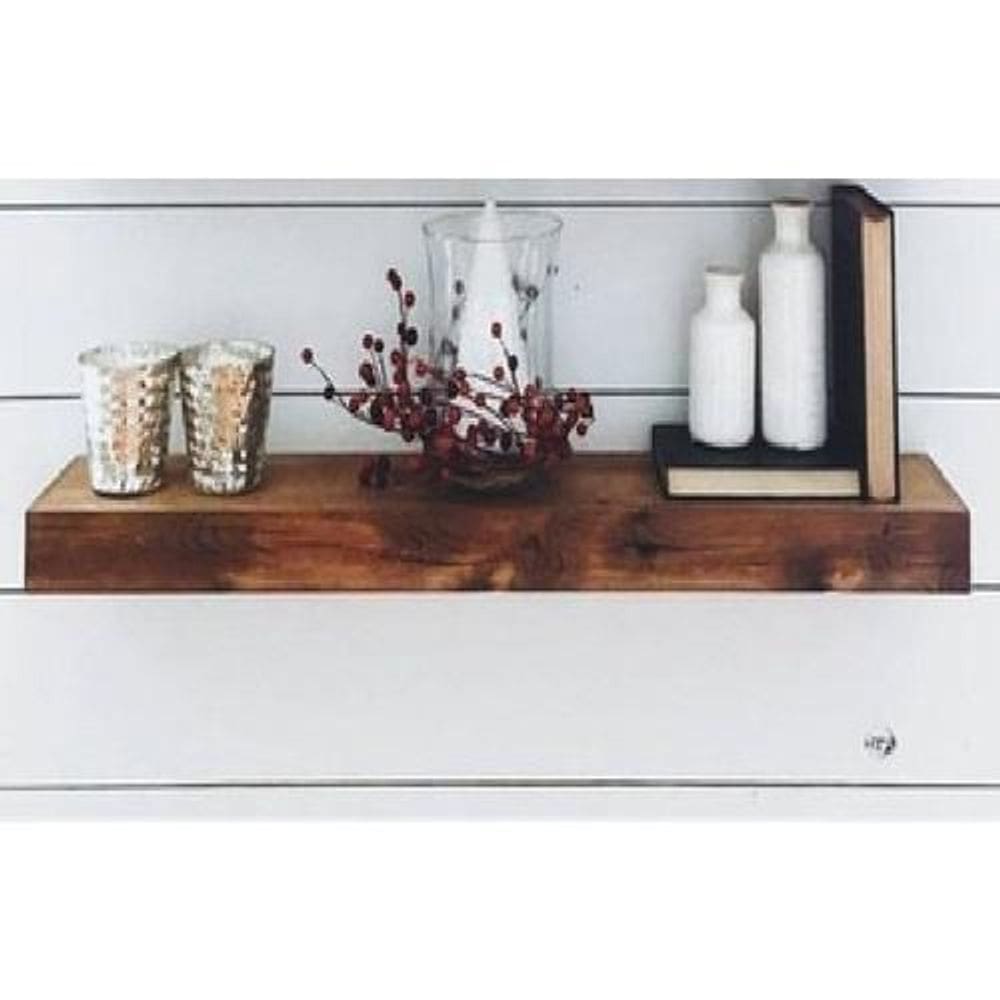 Prateleira Com Suporte Invisível Madeira Maciça 100X15