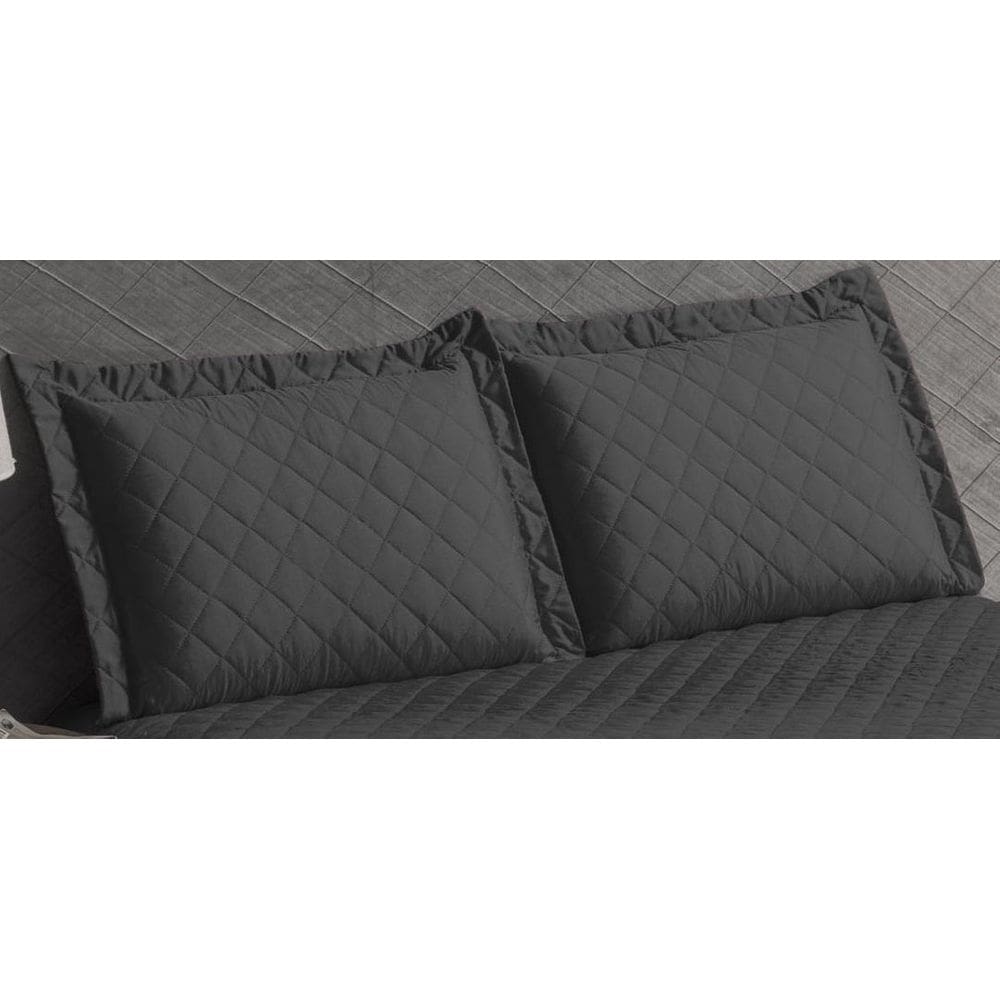 Protetor De Travesseiro Matelado Preto 2 Peças