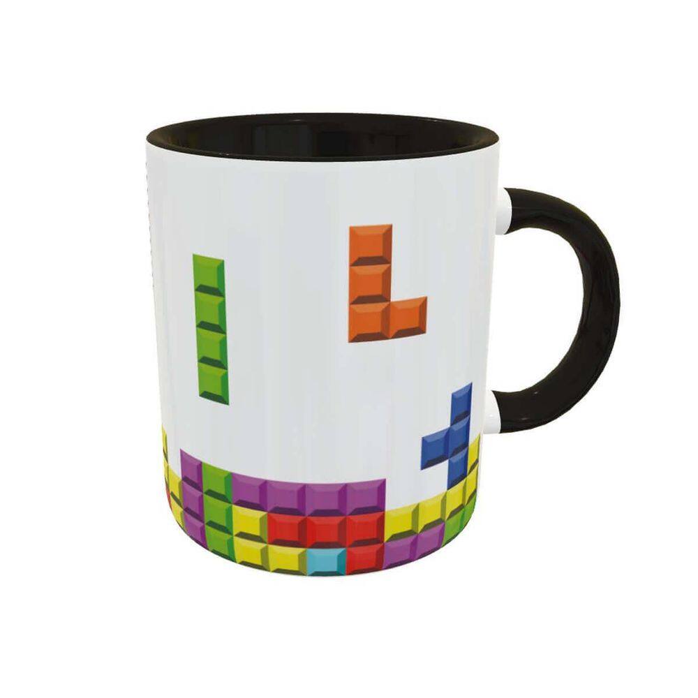 Caneca Divertida Game Retrô Blocos Presente Criativo Geek