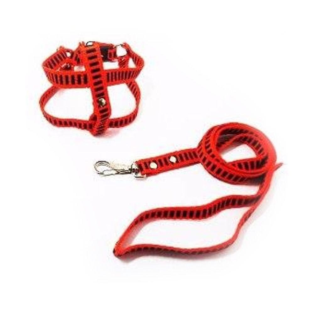 Conjunto Guia E Peitoral Para Cães - Listrado N 5