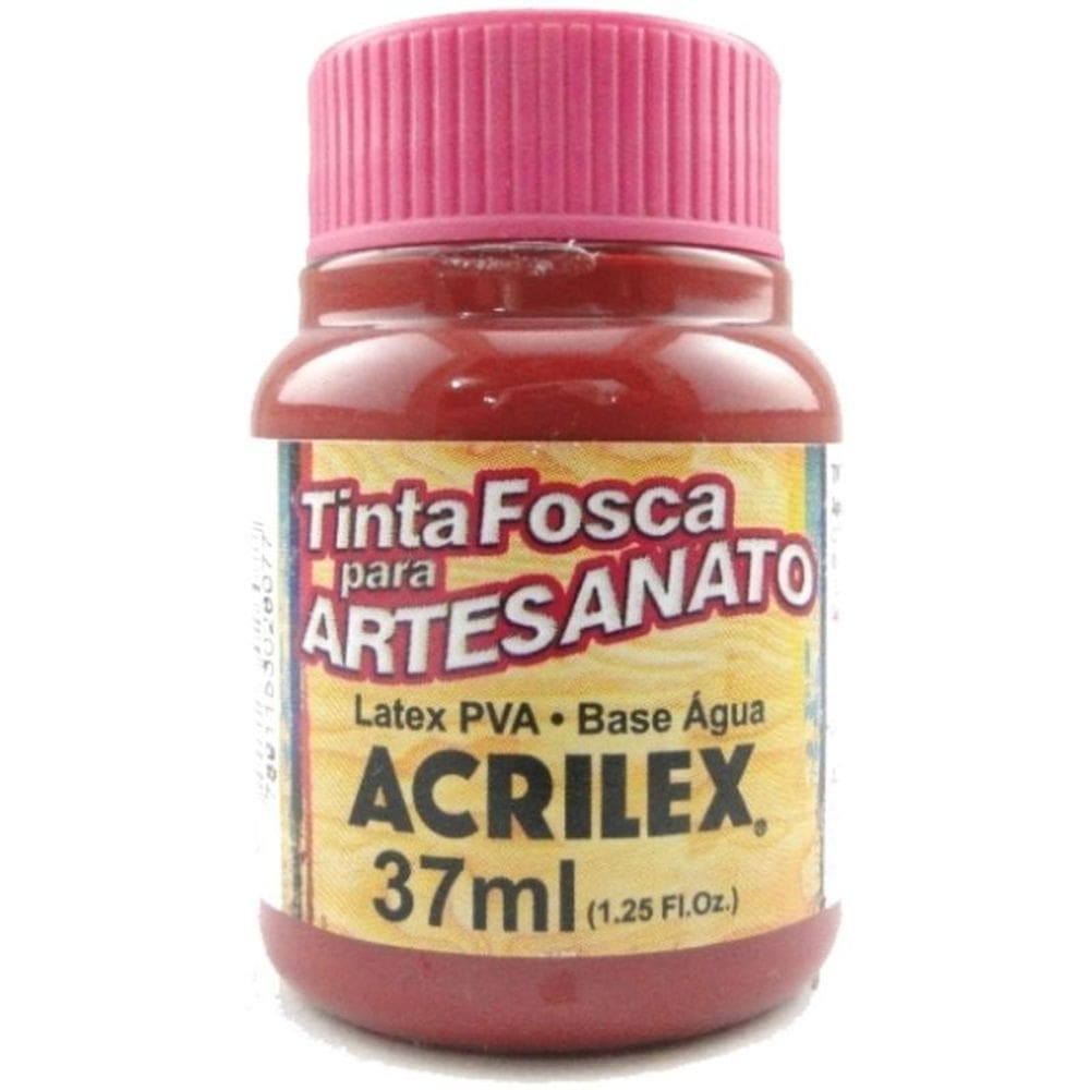 Tinta Acrilex Fosca Para Artes. 37 Ml 826 Cereja
