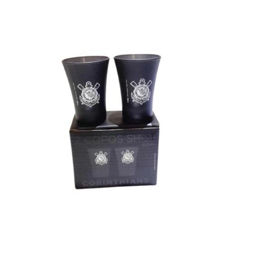 Copo Corinthians Prime Shot Preto Allmix 60Ml Do Timao