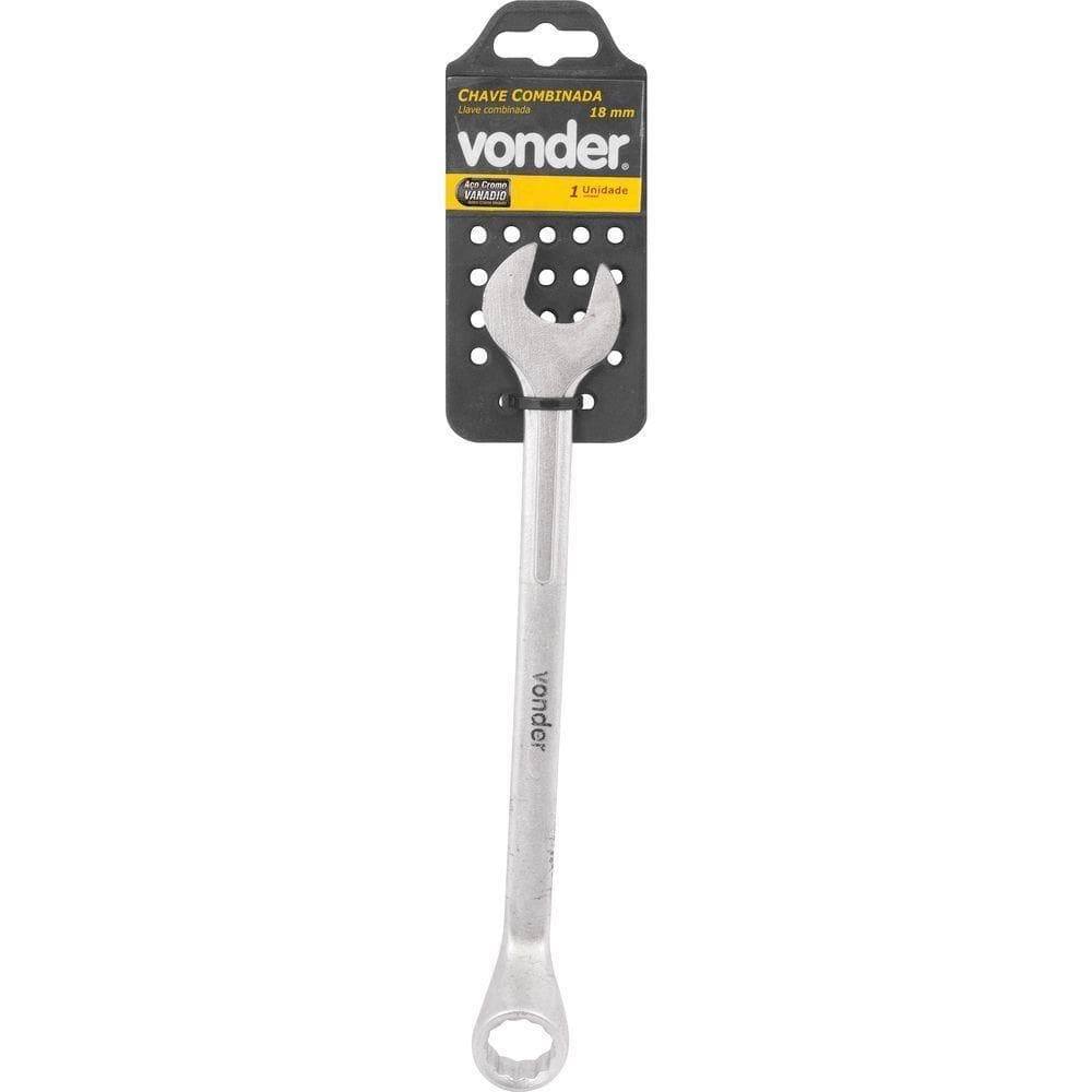 Chave Combinada 18mm Em Aço Cromo Vanádio Encartelada Vonder