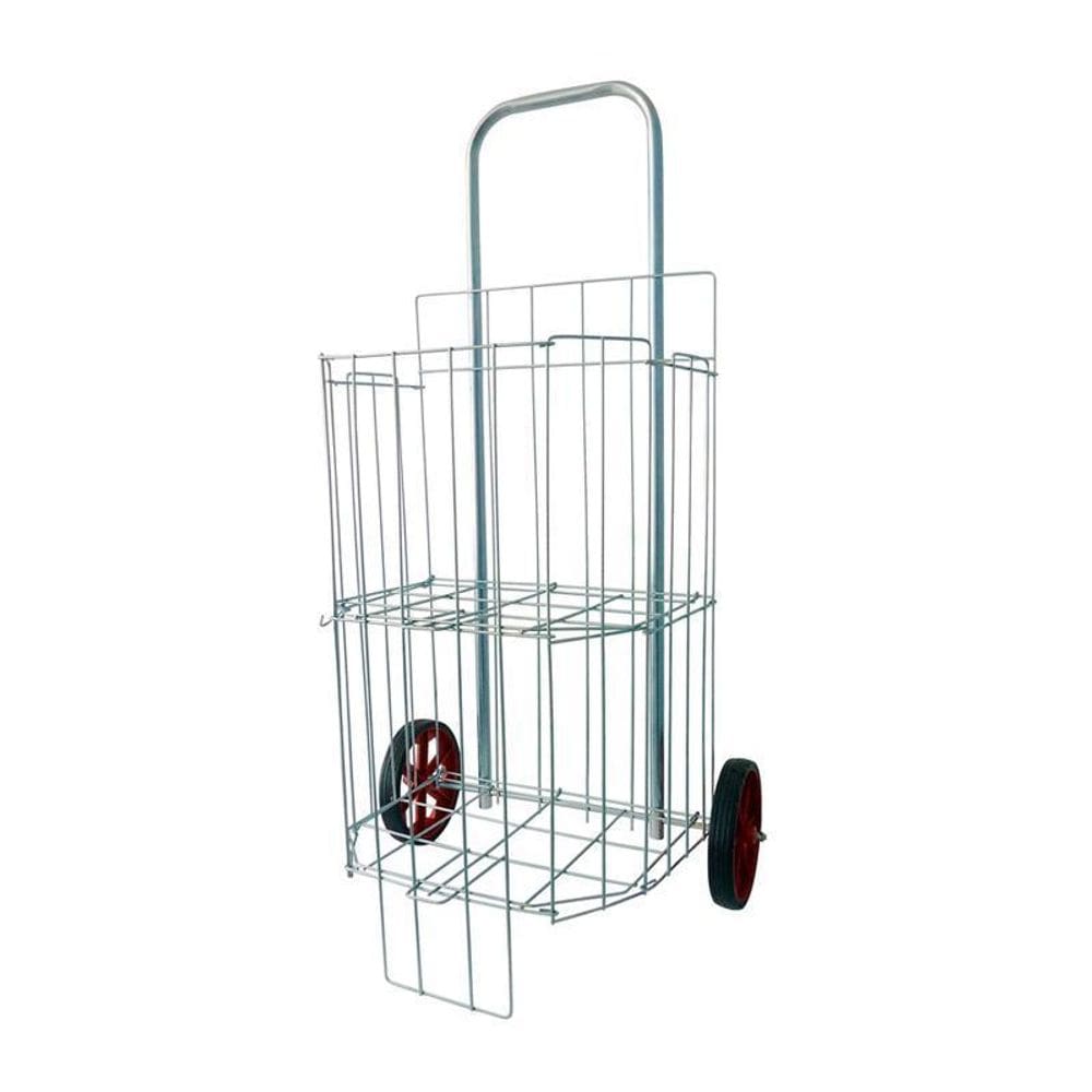 Carrinho Feira Zincado Dobrável