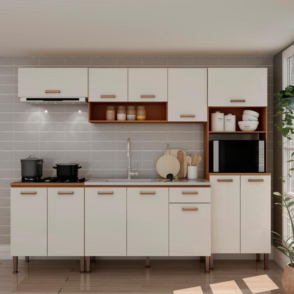 Cozinha Diamante Genialflex Essência Freijo White Laca