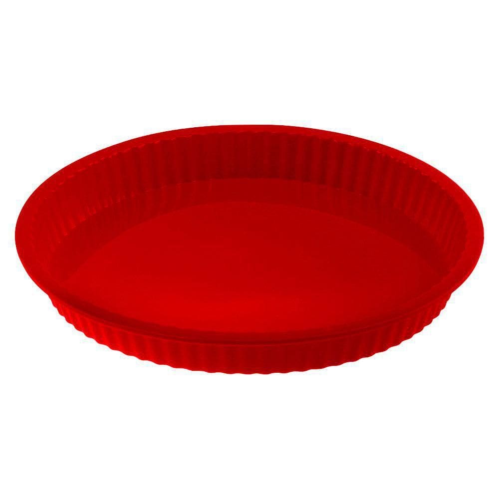 Forma Para Torta Redonda Carisma 26Cm Silicone - Vermelha