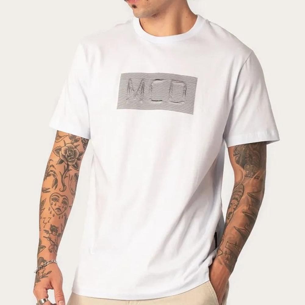 Camiseta MCD MCD Linhas SM26 Masculina Branco