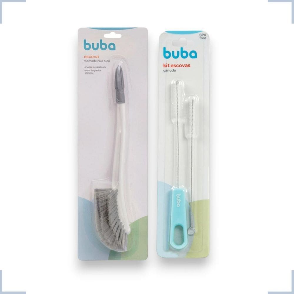 Kit Escova Limpadora Lavadora Mamadeiras Garrafas Bico E
