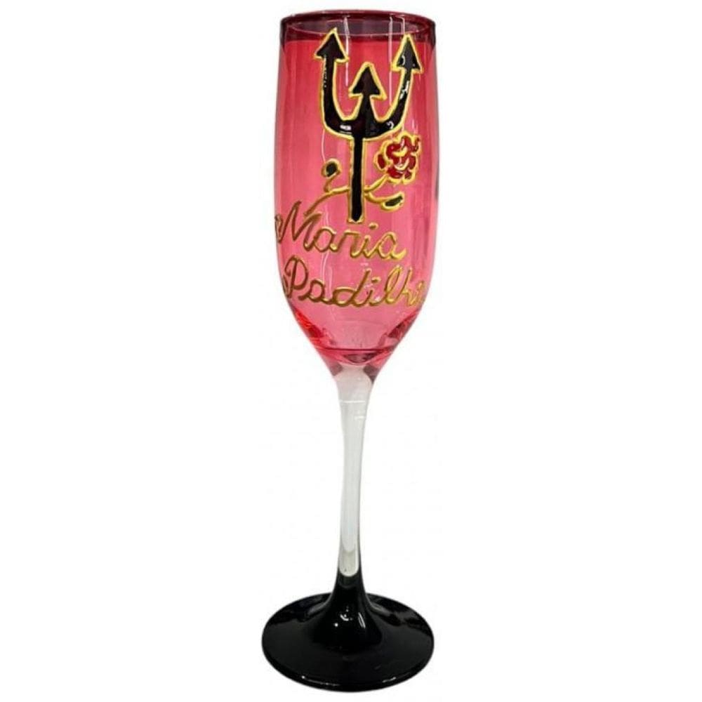 Taça Pomba Gira Vermelha Maria Padilha Cristal Luxo 150 Ml