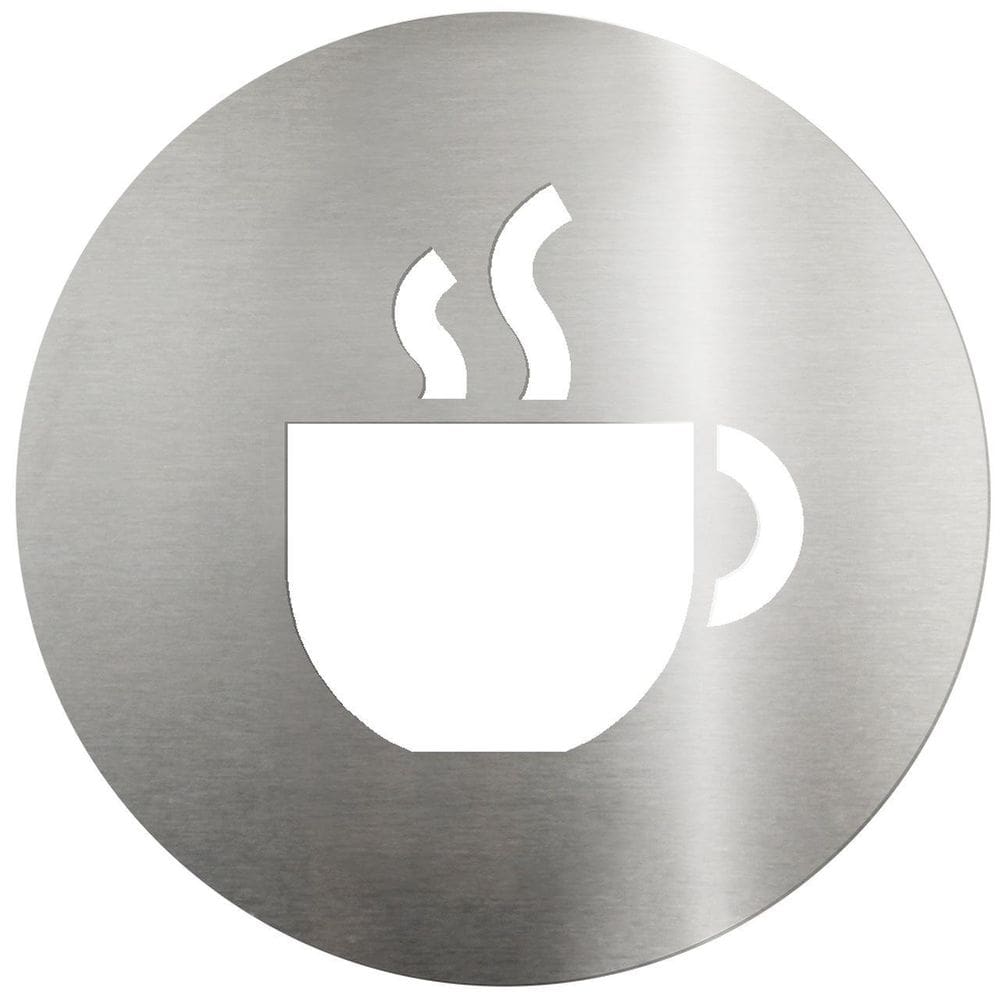 Placa de Sinalização Biotag para Copa/Cozinha em Aço Inox