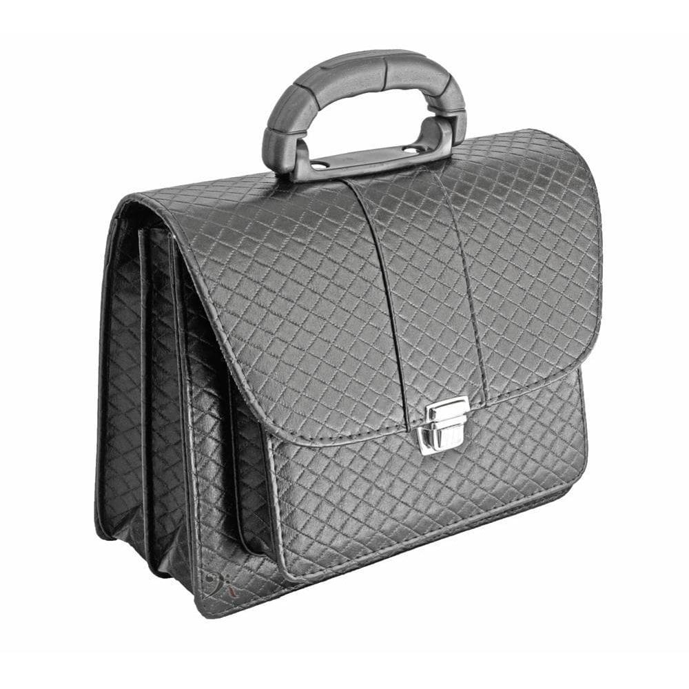 Pasta Capanga Matelasse Preta Alça Plástica 11x20x25 cm