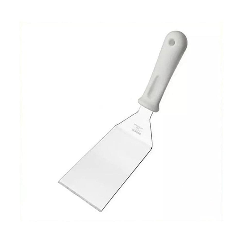 Espátula Curva 3 De Aço Inox Cabo Plástico Para Chapas