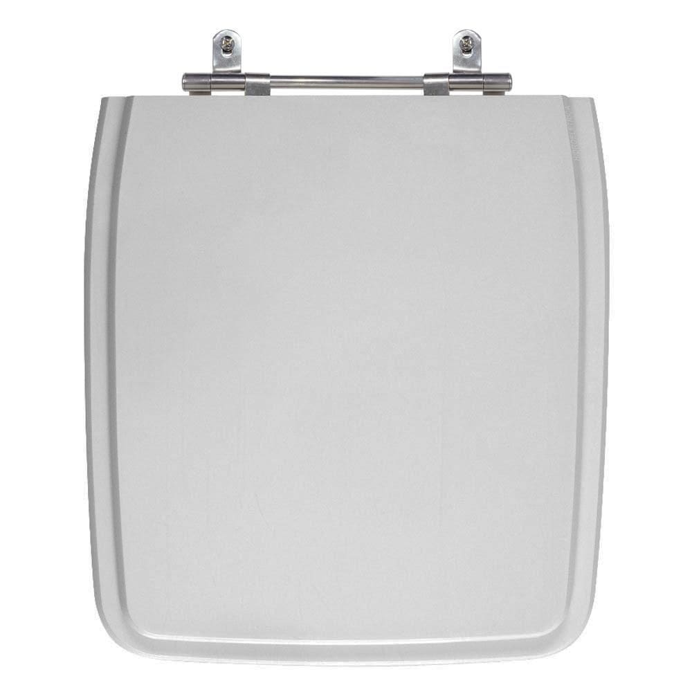 Assento Laqueado Anturius Cinza Claro Vaso Luzarte Em Mdf