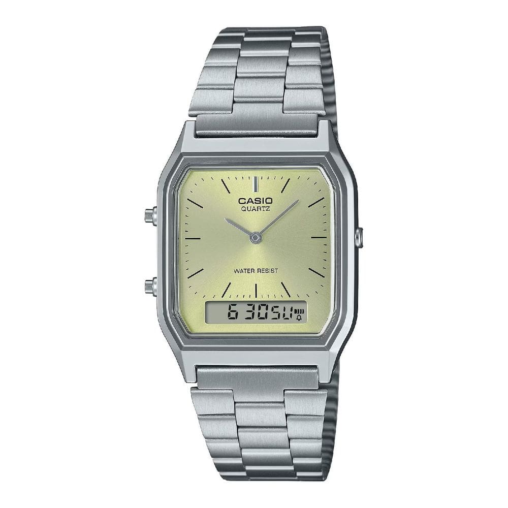Relógio Casio Vintage Aq-230A-9Amqydf Prata