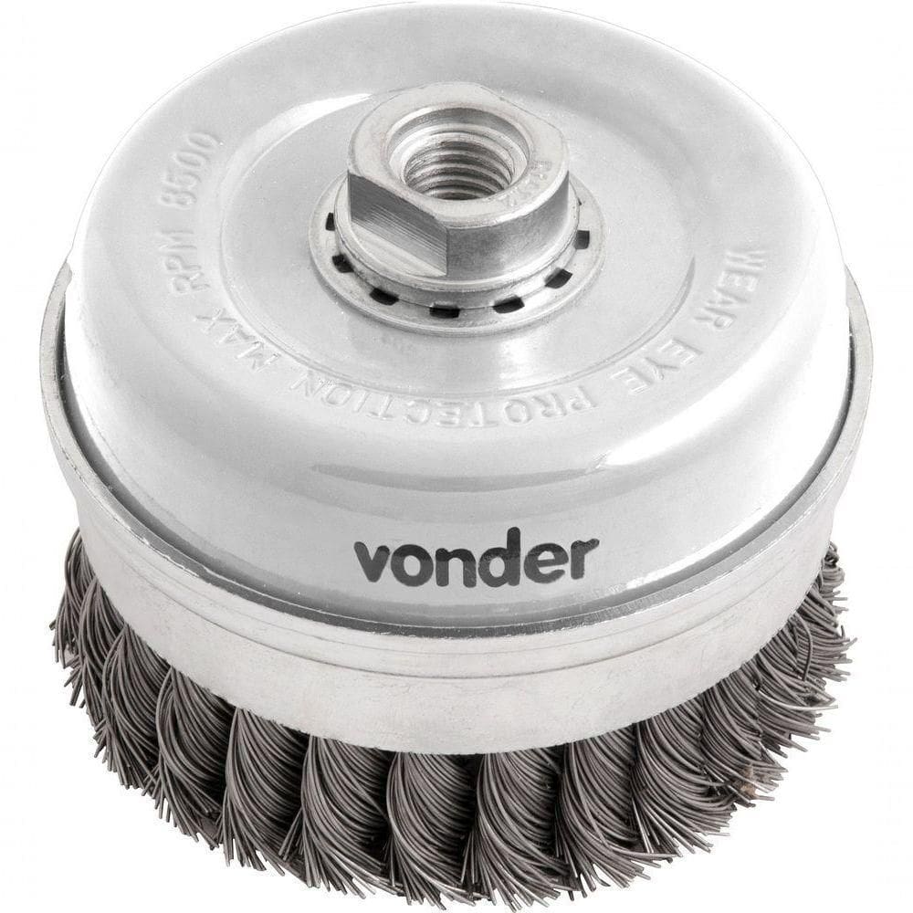 Escova Copo Torcida 4 Rosca M14 Polido 8500rpm Vonder